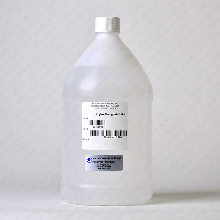 Reclaimed Krytox PFPE Vacuum Pump Oil 1 Gallon, Multigrade
