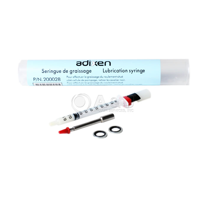 Alcatel Adixen Lubrication Syringe for Turbo Pump, Turbomolecular Drag Vacuum Pump Bearings, Old PN 056990 and New PN 200028