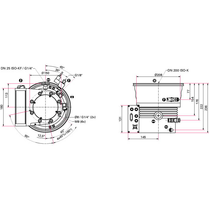 HiPace 800 M Turbomolecular Pump, DN 200 ISO-K, PMP04460