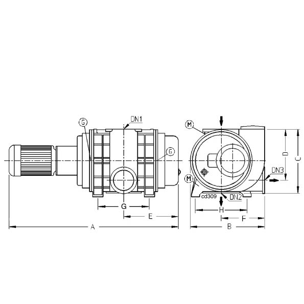 Okta 8000 Roots Vacuum Pump (Vacuum Booster) 400/690 V, 50 Hz, PPW80000