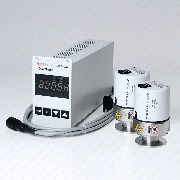 Pfeiffer Vacuum TPG 262 Dual Gauge, Two (2) PKR 251 (KF-25), PT441945-T, Pressure Measurement System