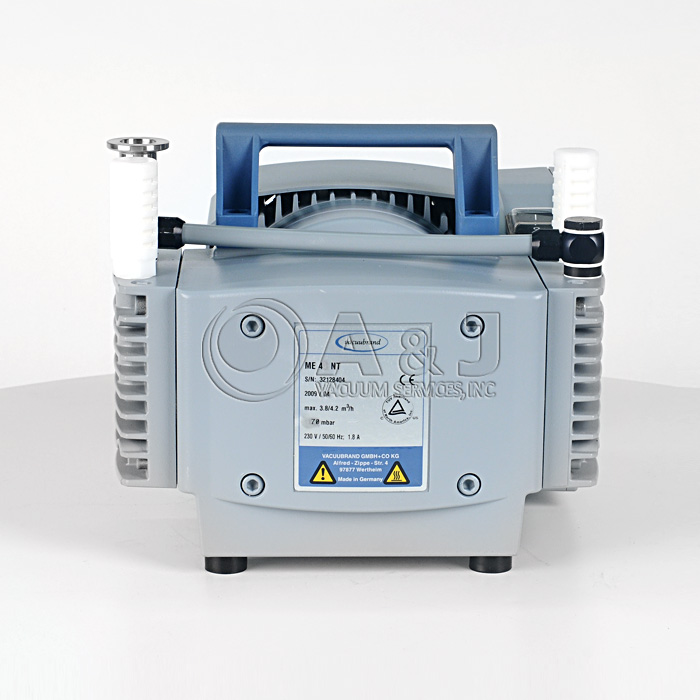 Vacuubrand ME 4 NT Diaphragm Dry Vacuum Pump, Ultimate Pressure 70 mbar, Pumping Speed 2.4 cfm