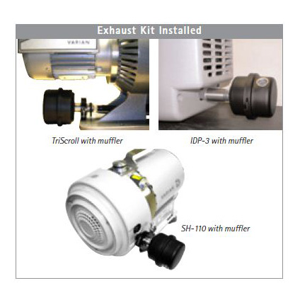 Agilent / Varian PTS300, 600 Exhaust Silencer Kit Pump, EXSLRTRISCROLL