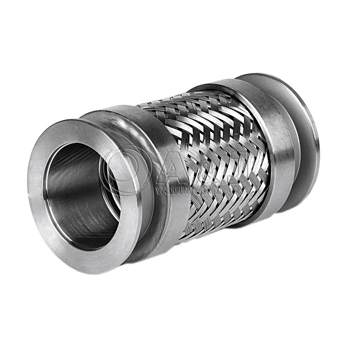 Flexible Hose Coupling, Braided, KF 25 (NW 25), Stainless Steel Vacuum