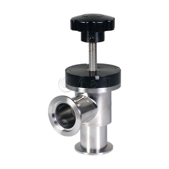 Manual Angle Valve With Bellows, KF 50, Stainless Steel, KF50MAVWB