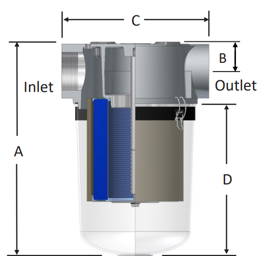 AJVS Vacuum Filter, ST Series, FPT, ST-896-100C