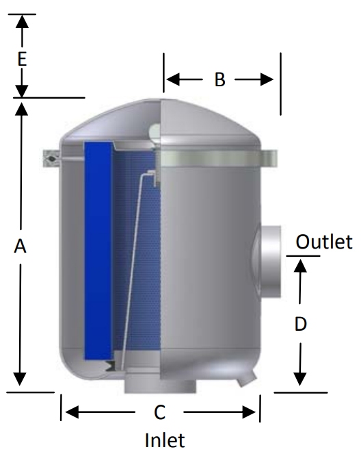 AJVS Oil Mist Filter, HDL Series, 1 NPSC Half Coupling, HDL-PSG848-100HC