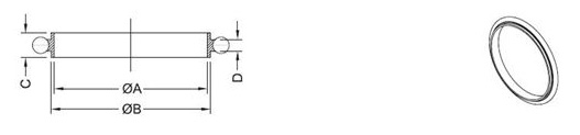 ISO Centering Ring with O-Ring