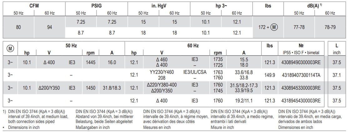 Becker DVT 3.140, G007152 / 4M224G215TC, Technical Data