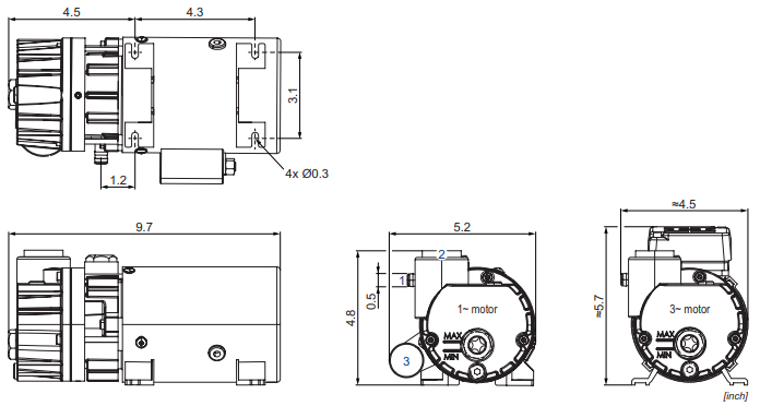 Becker O 5.4, Dimensions