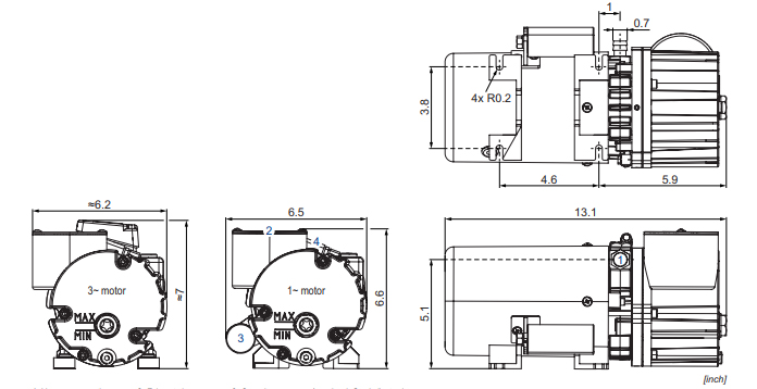 Becker O 5.8, Dimensions