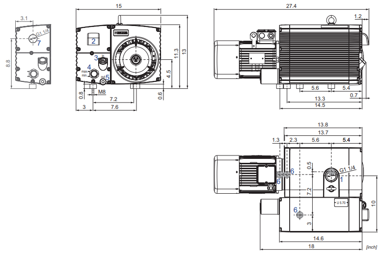 Becker U 5.70, Dimensions