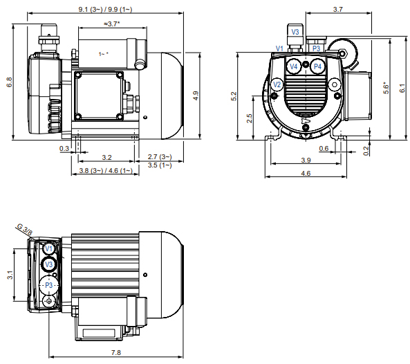 Becker VT 4.4, G009377, Dimensions