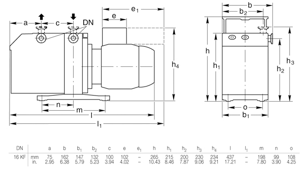 Leybold Vacuum D4B TRIVAC Dimensions, 140081