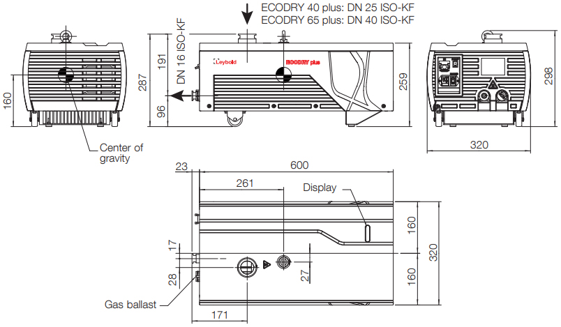 Leybold EcoDry 40 Plus Dry Vacuum Pump, 161040V01
