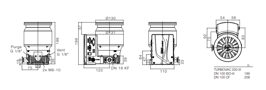 Leybold Purge Gas Throttle for any TURBOVAC i Series Turbo Pump, 24 sccm, G  1/8 in. Connector. PN: 800120V0014