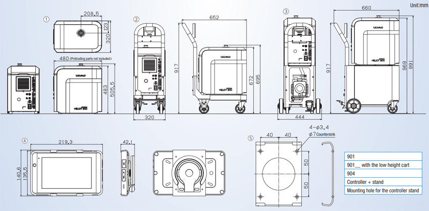 Ulvac Heliot 901D2 Dimensions, 17847, 1053251