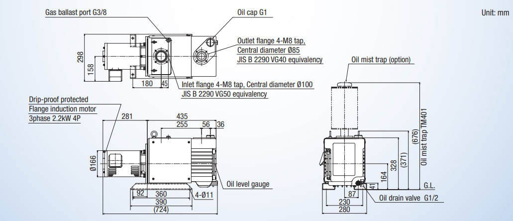 Ulvac vd 601 dimensions, 1050659