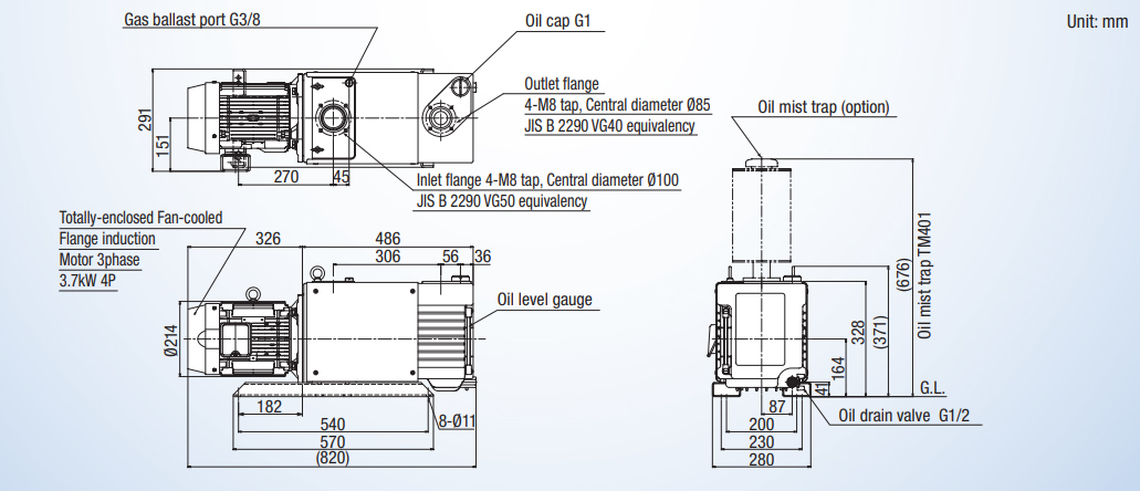 Ulvac vd 901 dimensions, 1050661