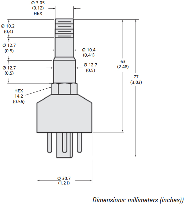 Agilent / Varian 536, Dimensions