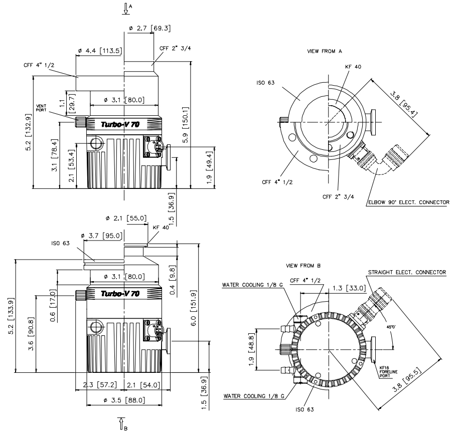 Agilent/Varian V 70 Dimensions, 9699357