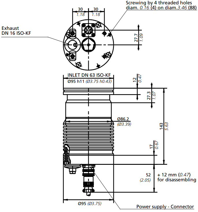 Alcatel Adixen MDP 5011 Dimensions, 795600