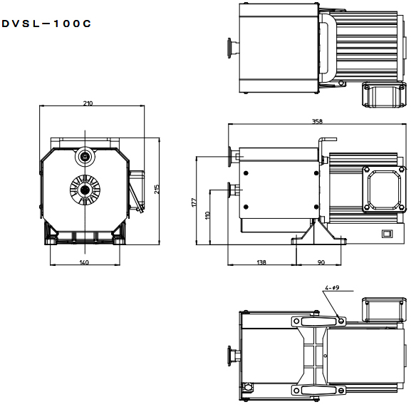 anest iwata dvsl 100c dimensions