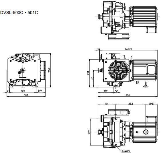 anest iwata dvsl 500c dimensions