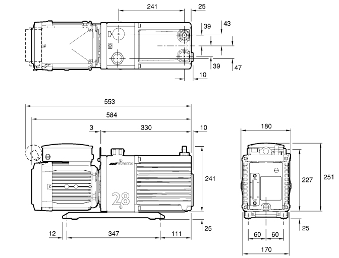 Edwards E2M28 Dimensions, A37315904