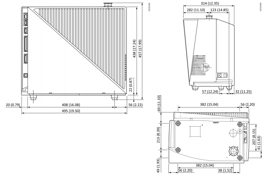 Edwards ELD 500 Dry Dimensions, D13520906