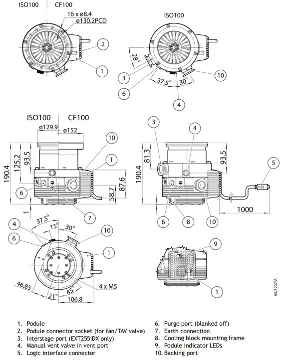 Edwards EXT 255 iDX, NRB9-04-000, NRB904000, B753-13-000, B75313000 