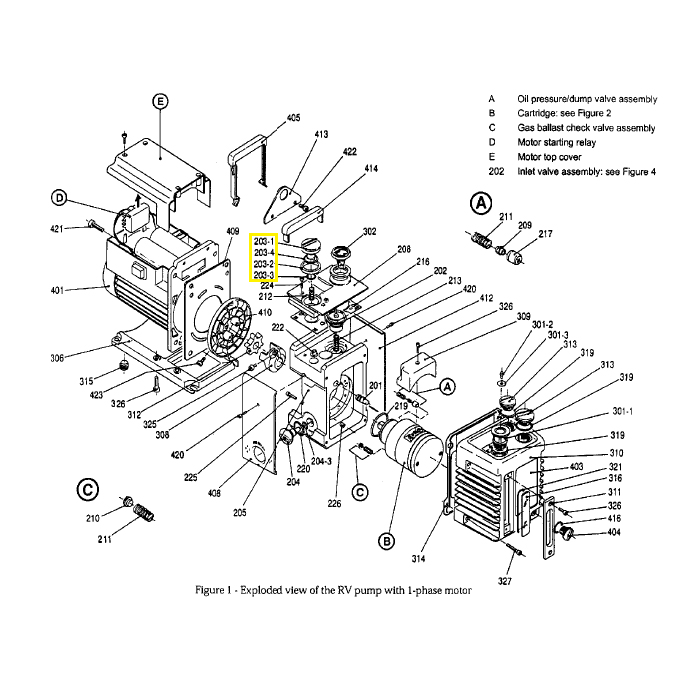 Edwards Gas Ballast Control Assembly for RV3, RV5, RV8, RV12 Series