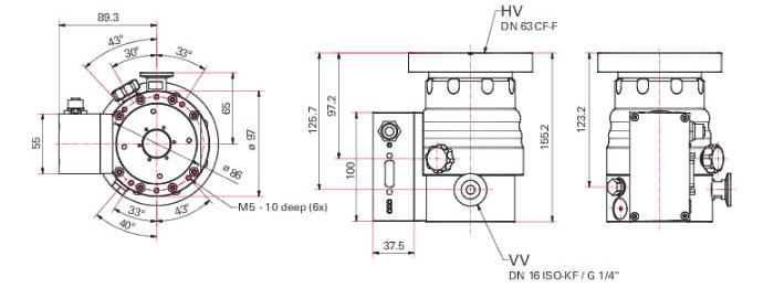 Pfeiffer HiPace 80 Turbo Vacuum Pump, PMP03941