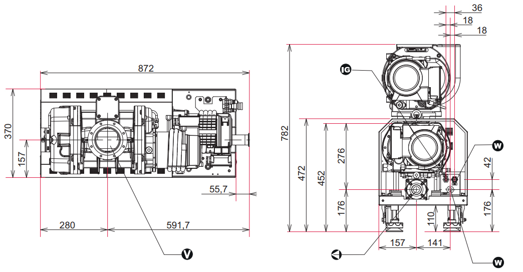 Pfeiffer Dimensions ACG 600G, ACG600GSP11111