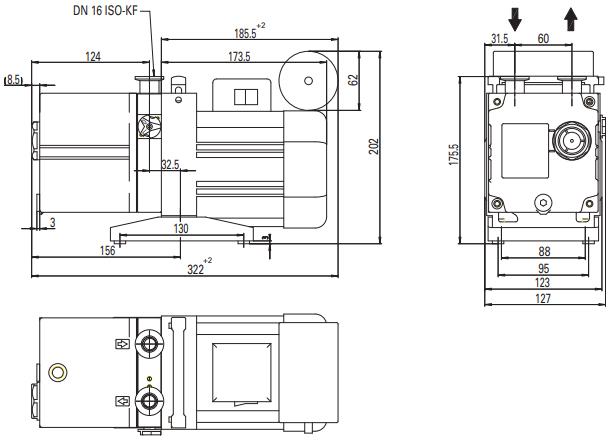 Pfeiffer DUO 2.5, Dimensions