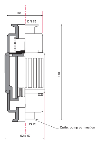 Pfeiffer Adixen ES 25 S External Silencer, KF 25 Flange, 109873