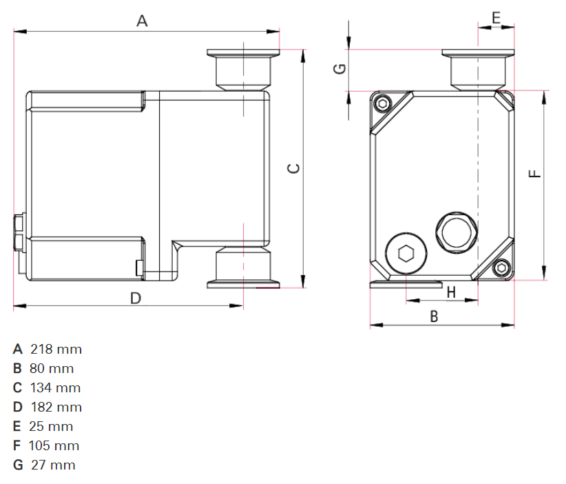 Pfeiffer OME 25 ML Dimensions, PKZ40158