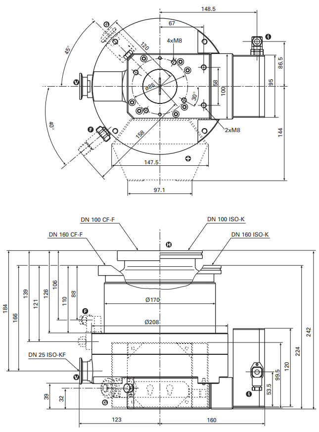 Pfeiffer TMU 521 P Dimensions, PMP02856