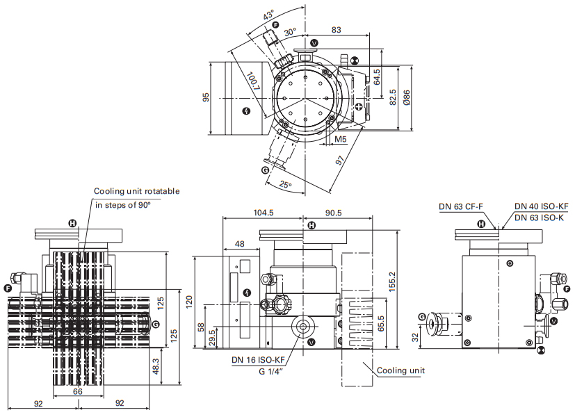 Pfeiffer TMH 071 P Dimensions, PMP02982