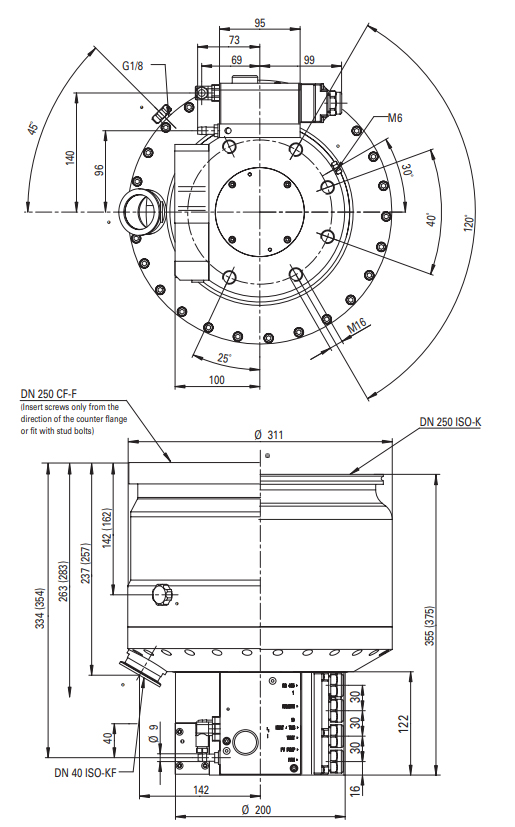 Pfeiffer TPH 2301 Dimensions