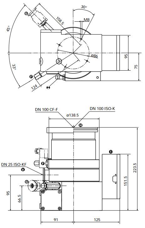Pfeiffer TPH 261 PC Dimensions, PMP02830, PM P02 830