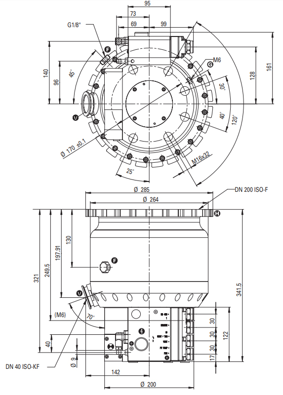 Pfeiffer TPH 1201 PC Dimensions