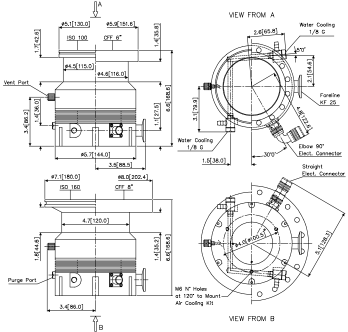 Varian / Agilent V300 HT Pumping speed and Compression ratio graph, 9699037