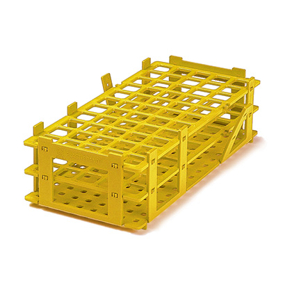 BrandTech, Polypropylene Test Tube Rack 4 x 10, Yellow, Maximum Tube ...