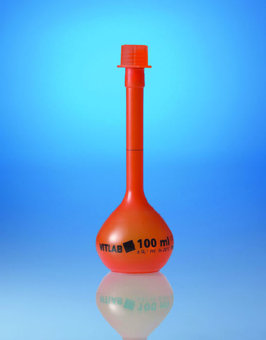 BrandTech Class B PMP Volumetric Flask with Polypropylene NS