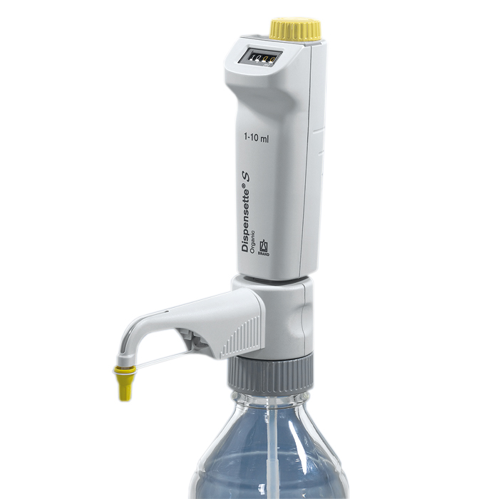 0.1 mL-1 mL Capacity BRANDTECH SCIENTIFIC 4600101 Dispensette S Analog-Adjustable Bottletop Dispenser with Recirculation Valve 