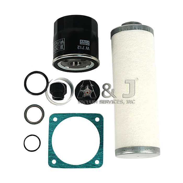 New Busch R5 Series C/E/F 0040 C/E/F Rotary Vane Vacuum Pump Filter Kit, BFK005